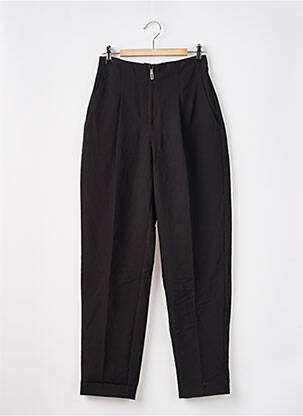 Pantalon slim taille haute taille haute noir MANGO femme