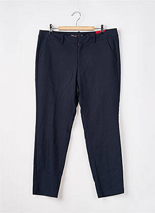 Pantalon 7/8 fermeture zippée sous rabat avec crochet taille basse bleu S.OLIVER femme