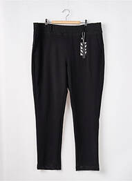 Pantalon 7/8 taille élastique taille normale noir MANGO femme