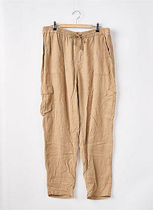 Pantalon cargo taille élastique taille normale marron OPUS femme