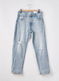 Jeans coupe slim effet usé délavé taille haute bleu ONLY femme