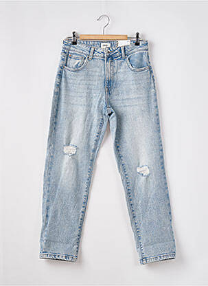 Jeans coupe slim effet usé délavé taille haute bleu ONLY femme