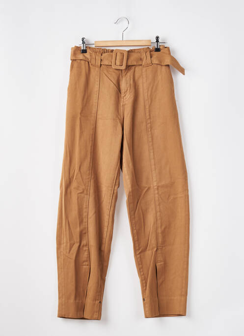 Jeans coupe droite taille haute taille haute marron SCOTCH & SODA femme