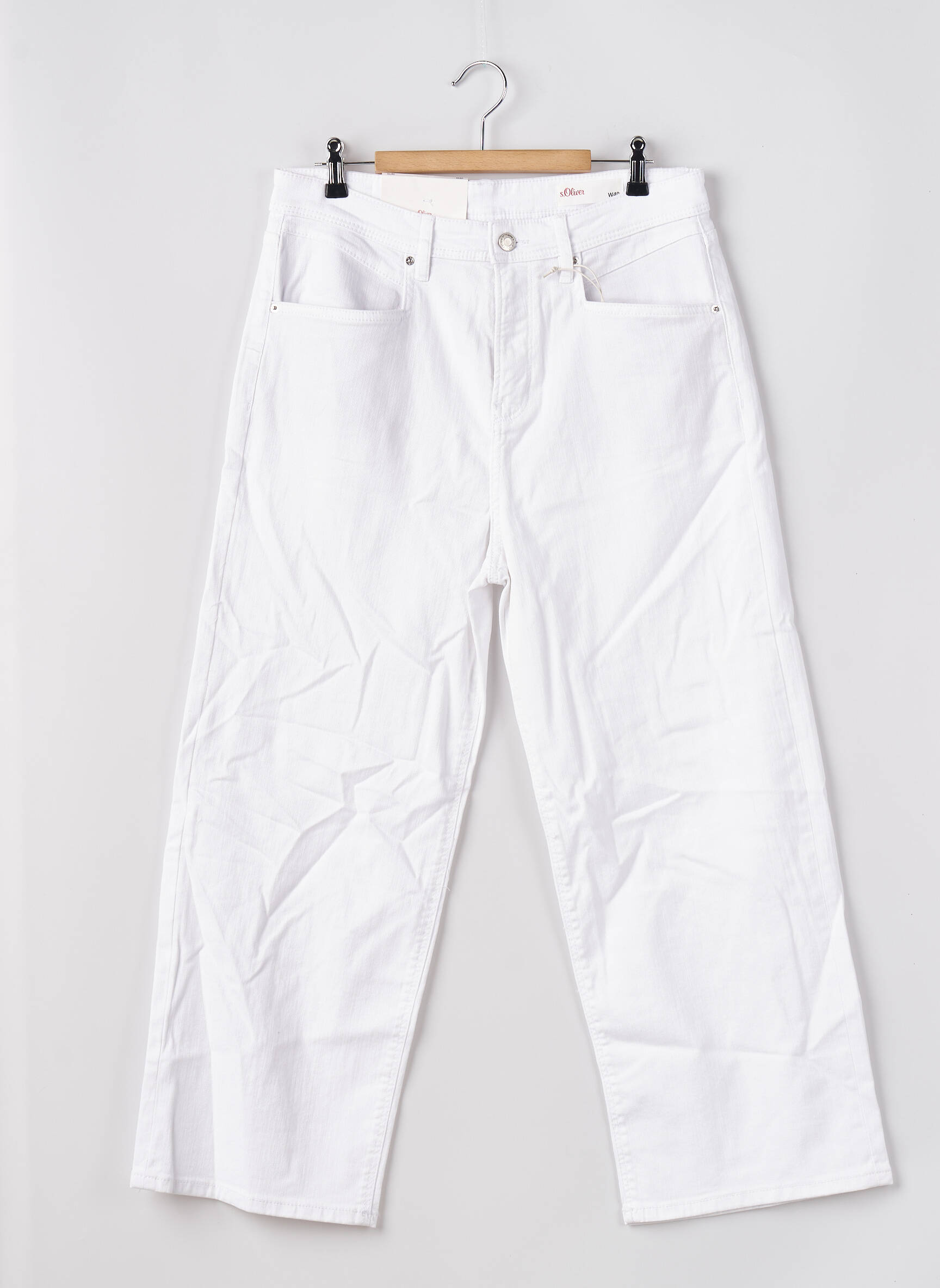 Jeans Coupe Droite Taille Haute Blanc Femme 2488179 - Main Image