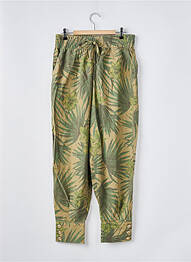 Pantalon droit taille haute taille haute vert KOCCA femme
