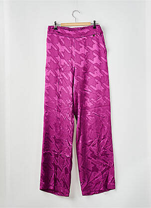 Pantalon large coupe fluide taille haute violet AMELIE & AMELIE femme