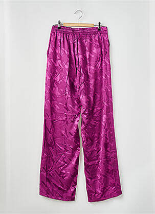 Pantalon large coupe fluide taille haute violet AMELIE & AMELIE femme