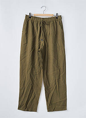 Pantalon droit taille haute taille haute vert MNG femme