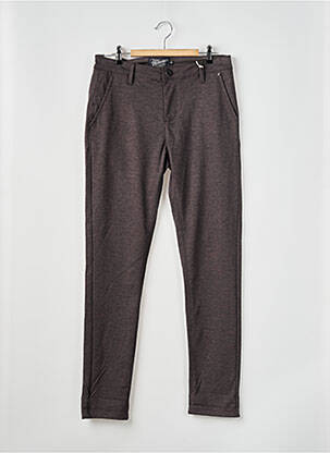 Pantalon chino tissage chiné taille normale marron PETROL INDUSTRIES homme