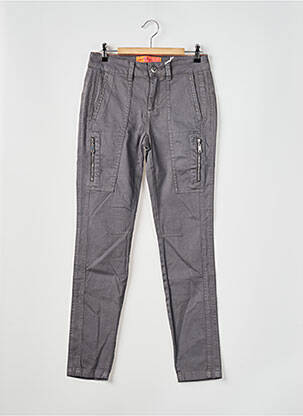 Pantalon slim tissage popeline gris STREET ONE femme