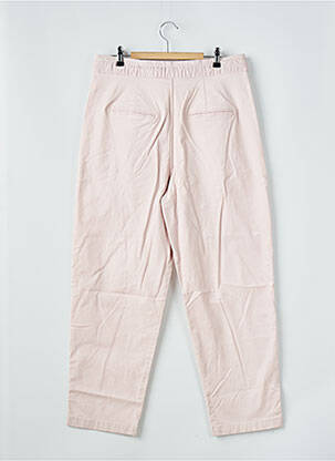 Pantalon chino tissage popeline taille haute rose MANGO femme