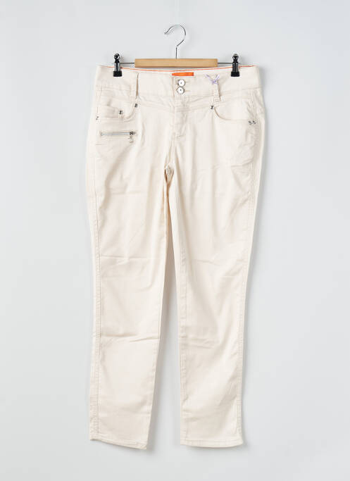 Pantalon 7/8 beige STREET ONE pour femme