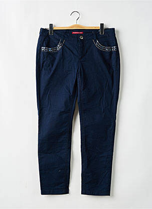 Pantalon slim tissage popeline bleu STREET ONE femme