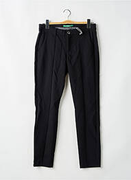 Pantalon chino fermeture zippée sous rabat boutonné taille haute noir STREET ONE femme