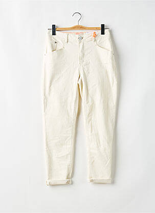 Jean coupe mom poches taille haute beige STREET ONE femme