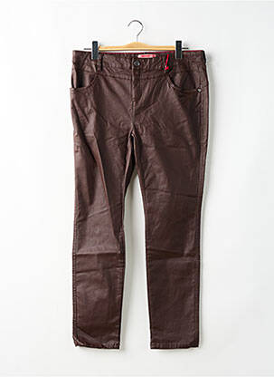 Pantalon slim tissage enduit taille normale rouge STREET ONE femme
