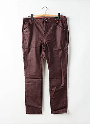 Pantalon slim tissage enduit taille normale rouge STREET ONE femme