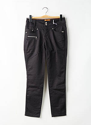 Pantalon slim taille haute taille haute noir STREET ONE femme