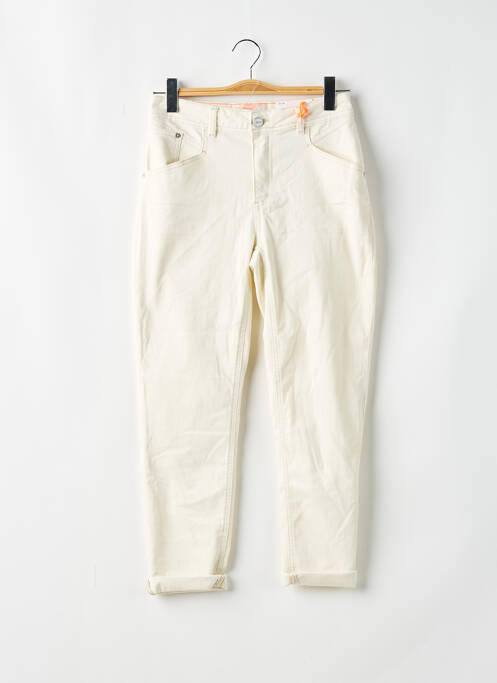 Jean coupe mom stretch taille haute beige STREET ONE femme
