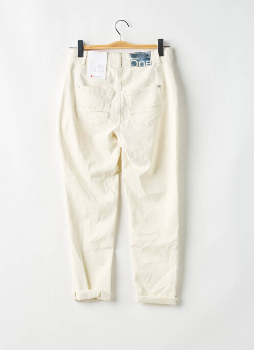 Jean coupe mom stretch taille haute beige STREET ONE femme