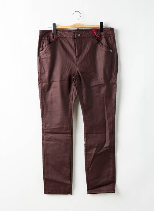Pantalon slim tissage enduit taille normale rouge STREET ONE femme