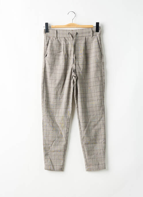 Pantalon chino poches taille haute beige ONLY femme