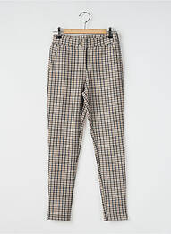 Pantalon chino stretch taille élastique beige GARCIA fille