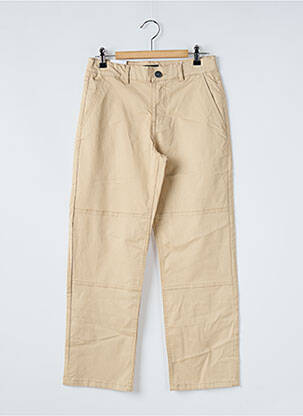 Pantalon droit poches taille ajustable beige LMTD garcon