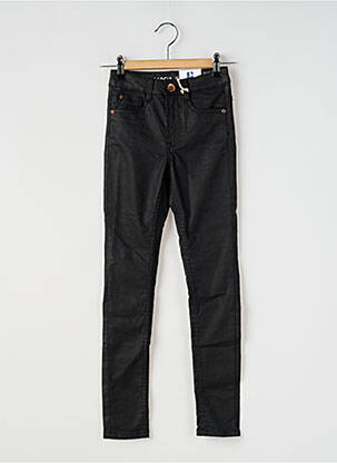 Pantalon slim taille haute taille ajustable noir GARCIA fille