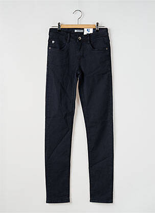 Pantalon slim tissage popeline taille ajustable bleu GARCIA garcon