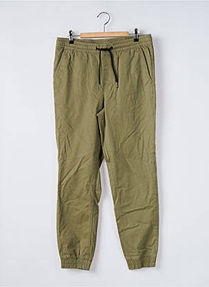 Pantalon droit tissage popeline taille normale vert JACK & JONES homme