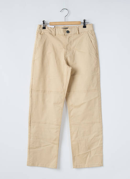 Pantalon droit coupe droite taille ajustable beige LMTD garcon