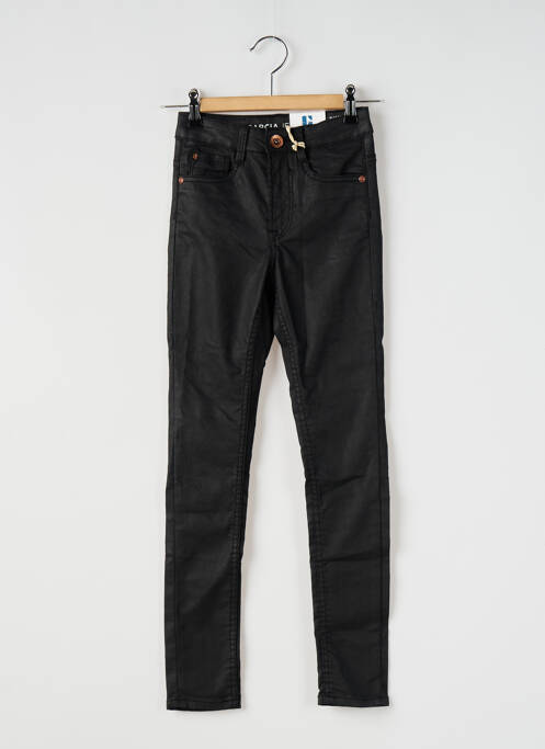 Pantalon slim tissage enduit taille ajustable noir GARCIA fille