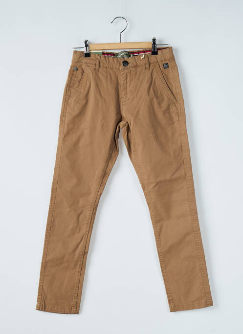 Pantalon chino stretch taille ajustable marron PETROL INDUSTRIES garcon