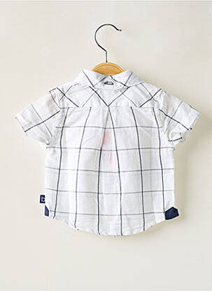 Chemise manches courtes imprimé fantaisie blanc BOBOLI garçon