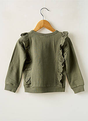 Sweat-shirt broderie manches longues vert BOBOLI fille
