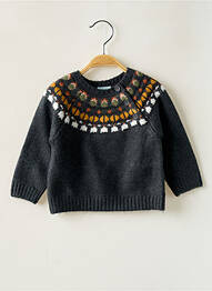 Pull imprimé fantaisie manches longues gris BOBOLI garcon