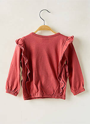 T-shirt coupe droite manches longues rose BOBOLI fille