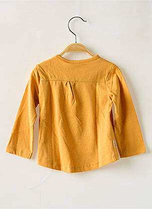 T-shirt coupe droite manches longues jaune BOBOLI fille