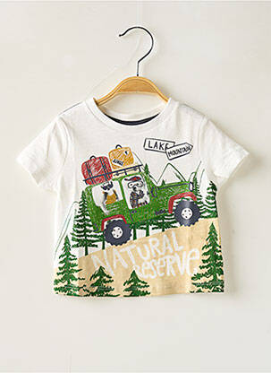 T-shirt coupe droite manches courtes blanc BOBOLI garçon