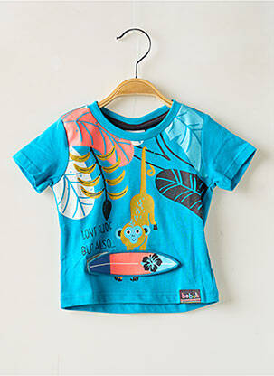 T-shirt imprimé fantaisie manches courtes bleu BOBOLI garçon
