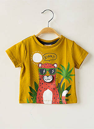T-shirt imprimé fantaisie manches courtes jaune BOBOLI garçon