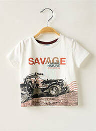 T-shirt coupe droite manches courtes blanc BOBOLI garcon