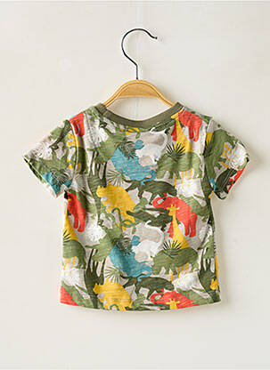 T-shirt coupe droite manches courtes vert BOBOLI garcon