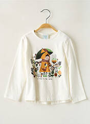 T-shirt blanc BOBOLI pour fille seconde vue