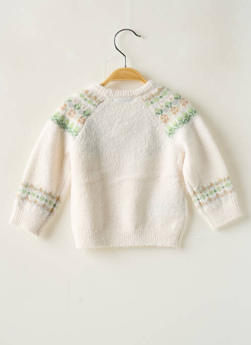 Pull resserrée sur le bas manches longues blanc MAYORAL fille