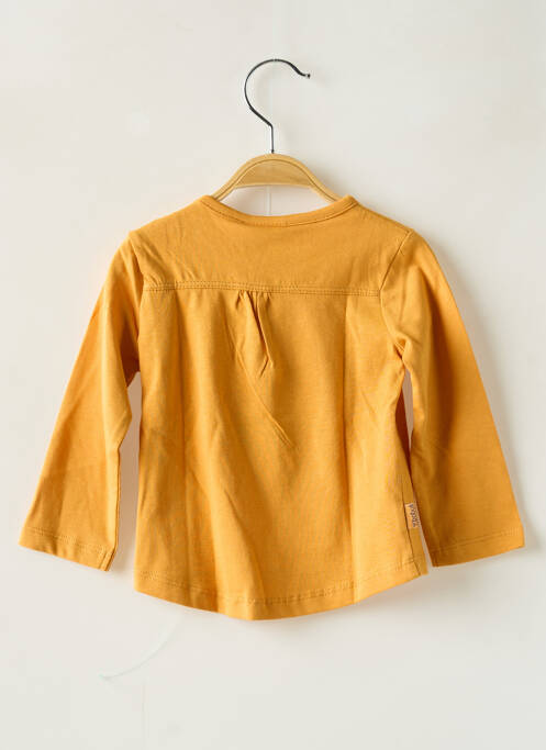 T-shirt coupe droite manches longues jaune BOBOLI fille