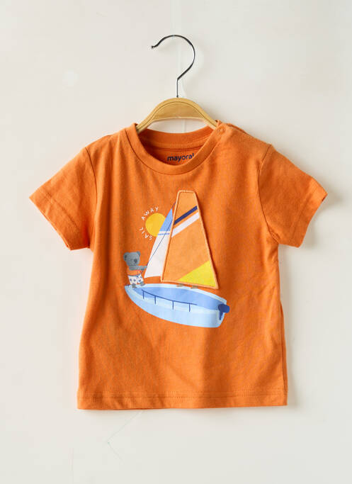 T-shirt coupe droite manches courtes orange MAYORAL garcon