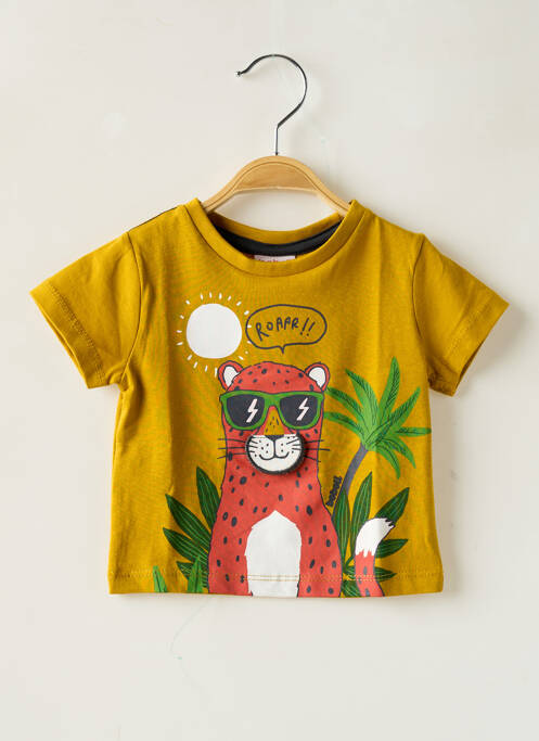 T-shirt coupe droite manches courtes jaune BOBOLI garcon