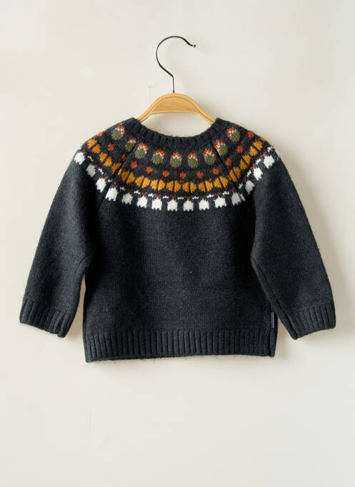 Pull coupe droite manches longues gris BOBOLI garcon